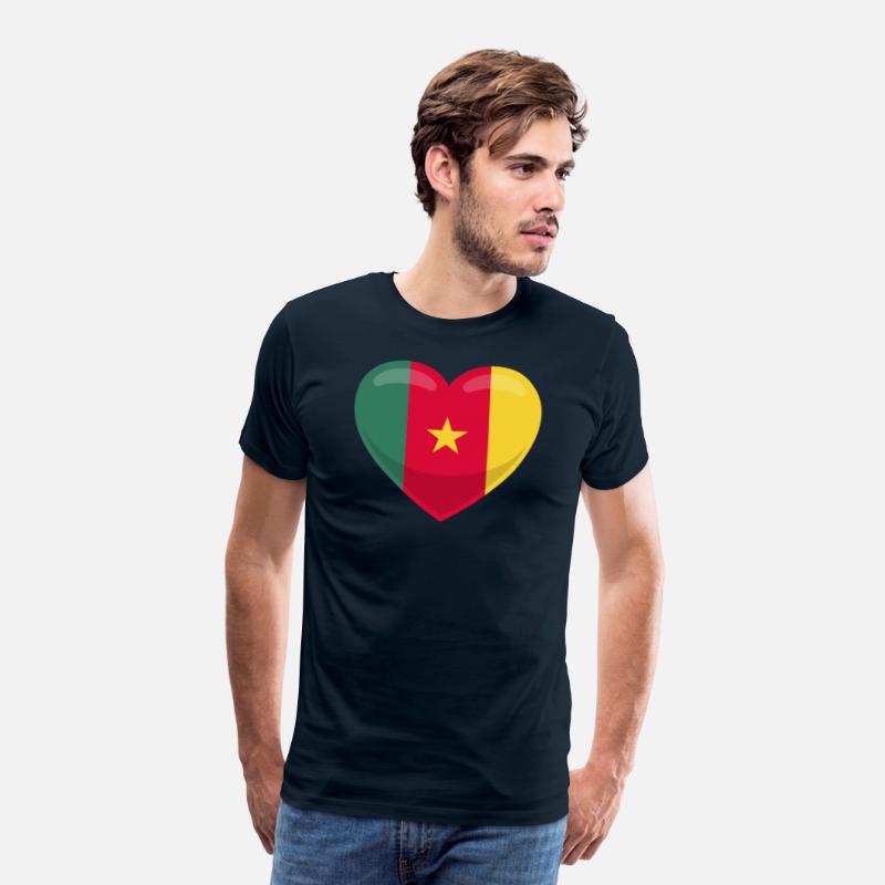 Cameroon Flag Heart