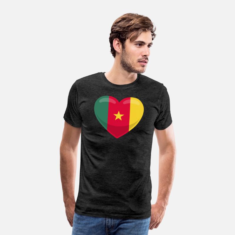 Cameroon Flag Heart