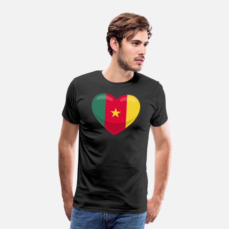 Cameroon Flag Heart