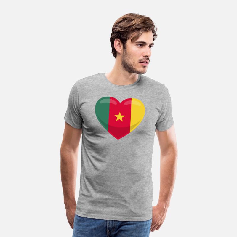 Cameroon Flag Heart