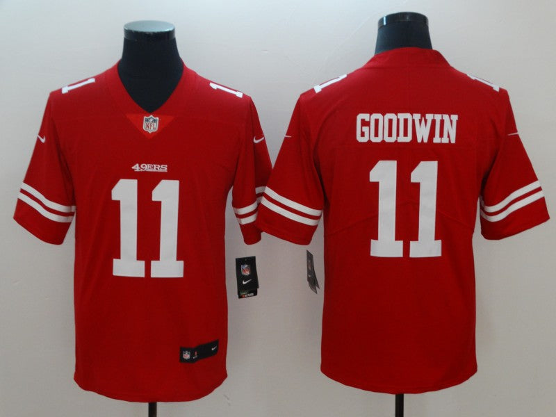 Men's San Francisco 49ers Marquise Goodwin #11 Red Game Player Jerseys