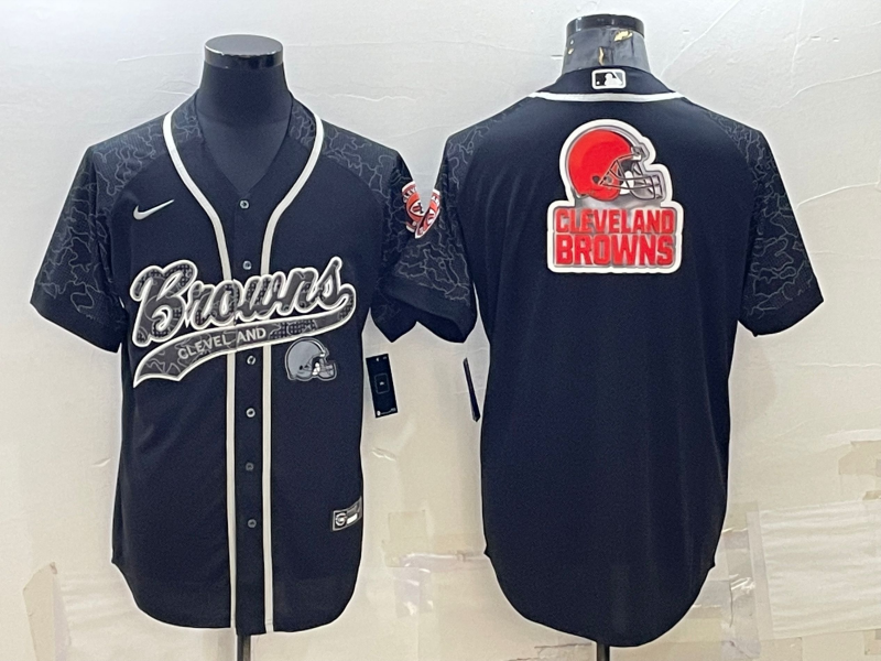 Men's Cleveland Browns Black RFLCTV Limited Jerseys