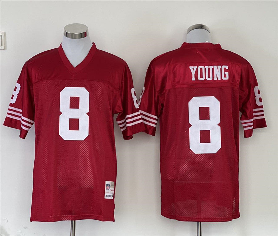 Men's San Francisco 49ers Steve Young Mitchell & Ness Scarlet Legacy Replica Jerseys
