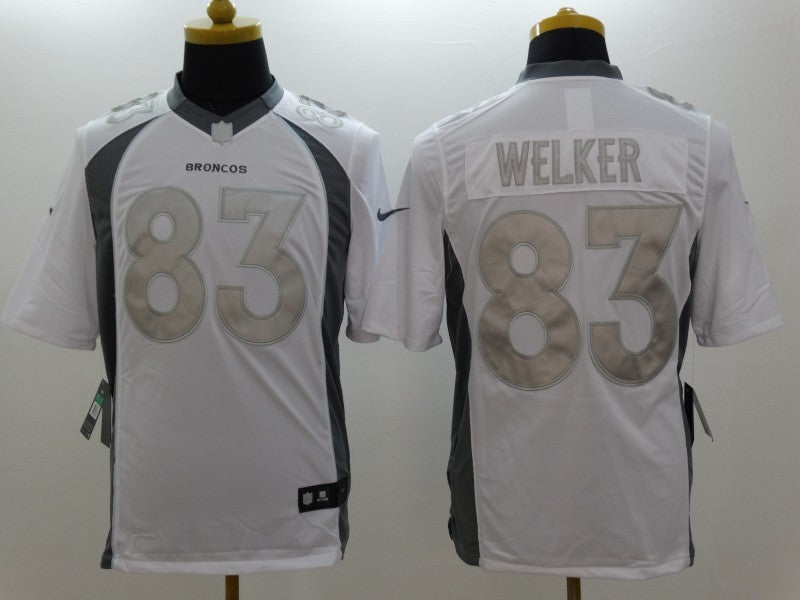 Men's Denver Broncos Wes Welker #83 White Game Jerseys