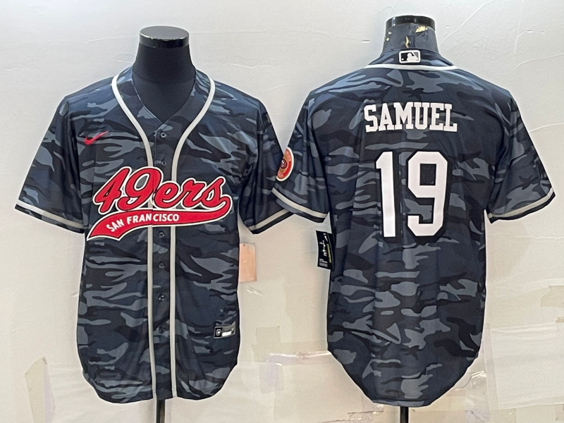 Men's San Francisco 49ers Deebo Samuel #19 Grey Camouflage Game Jerseys Joint Edition