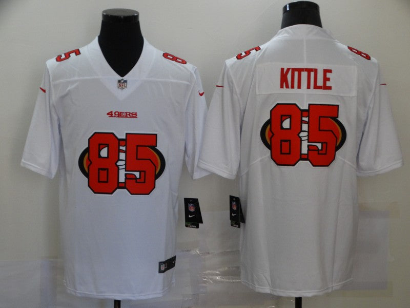 Men's San Francisco 49ers #85 George Kittle White Team Game Jerseys