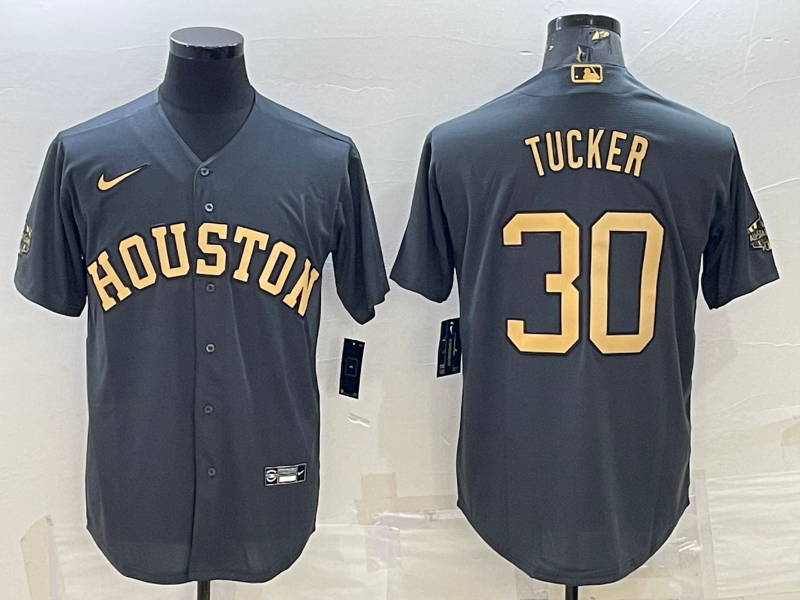 Men's Houston Astros Kyle Tucker #30 Dark Gray Replica Player Jerseys