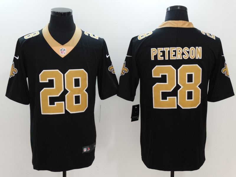 Men's New Orleans Saints Adrian Peterson #28 Black Game Jerseys