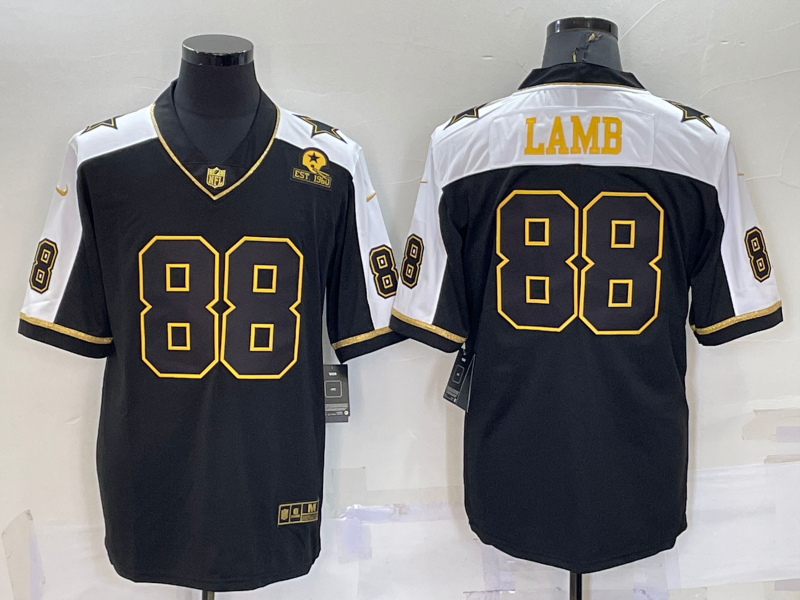 Men's Dallas Cowboys CeeDee Lamb #88 Black Player Jerseys
