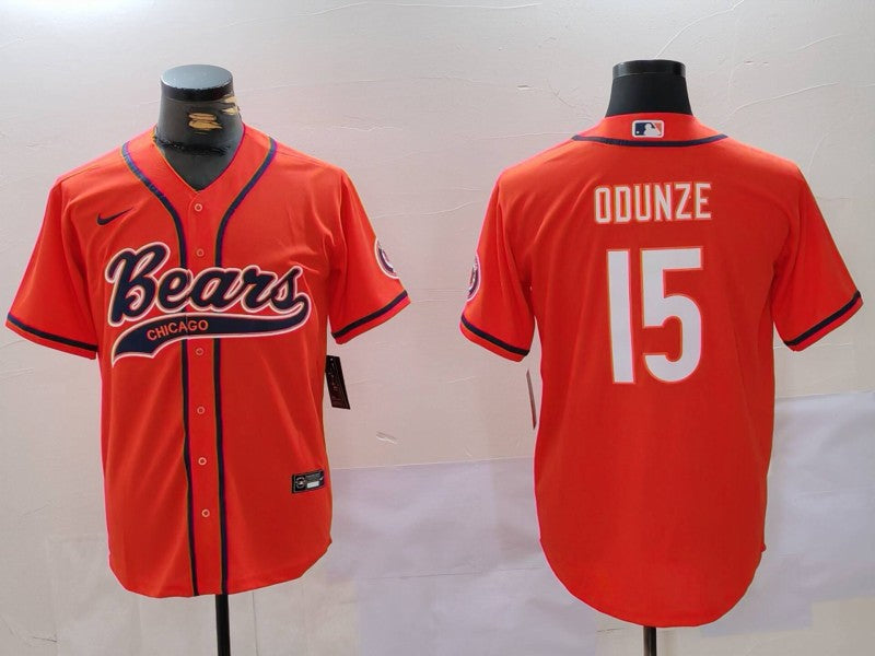 Men's Chicago Bears Rome Odunze #15 Orange Game Jerseys