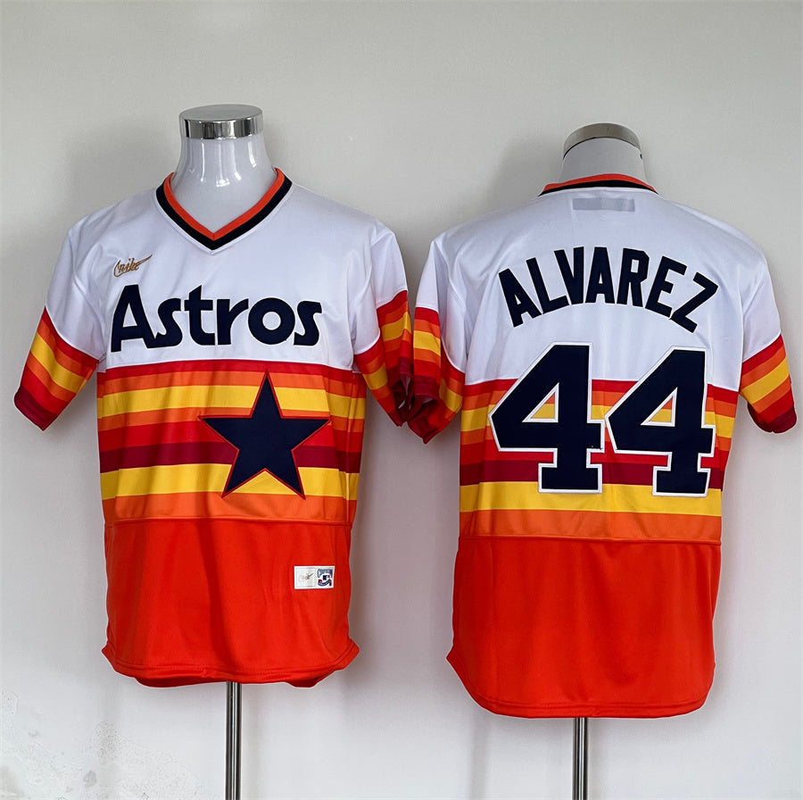 Men's Houston Astros Yordan Alvarez #44 White Home Cooperstown Collection Player Jerseys