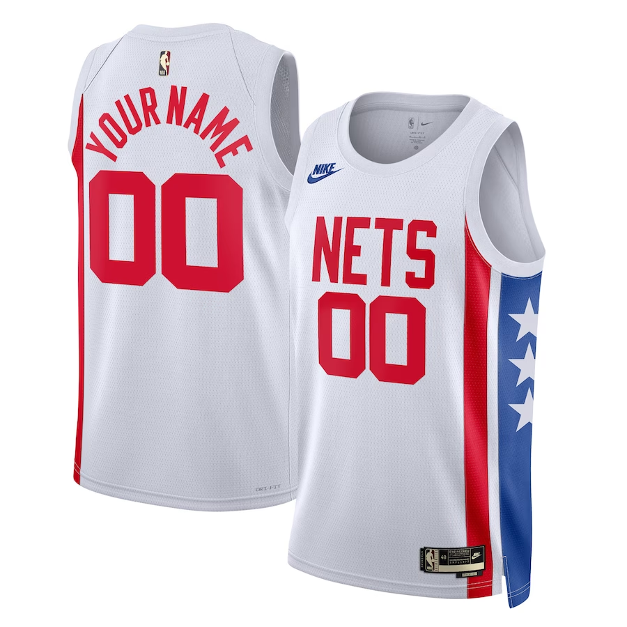 Men's Brooklyn Nets White 2022/23 Custom Swingman Jerseys - Classic Edition