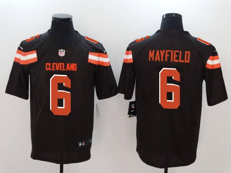 Men's Cleveland Browns #6 Baker Mayfield Brown Game Player Jerseys