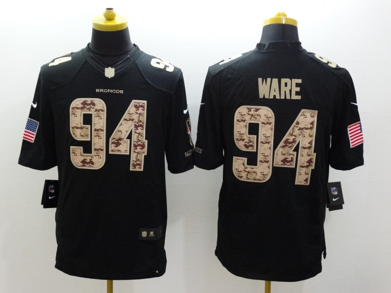 Men's Denver Broncos DeMarcus Ware #94 Black Game Jerseys