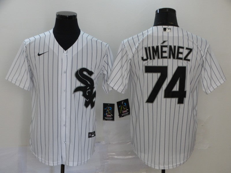 Men's Chicago White Sox Eloy Jimenez #74 White Replica Baseball Jerseys