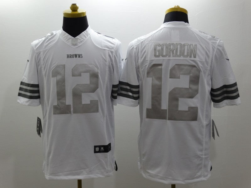Men's Cleveland Browns Josh Gordon #12 White Game Jerseys