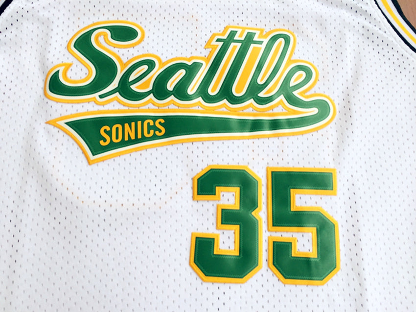 SuperSonics No. 35 Durant Retro White Premium Mesh