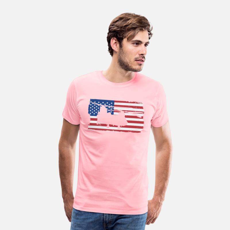 CH47 Chinook Military Helicopter American Flag