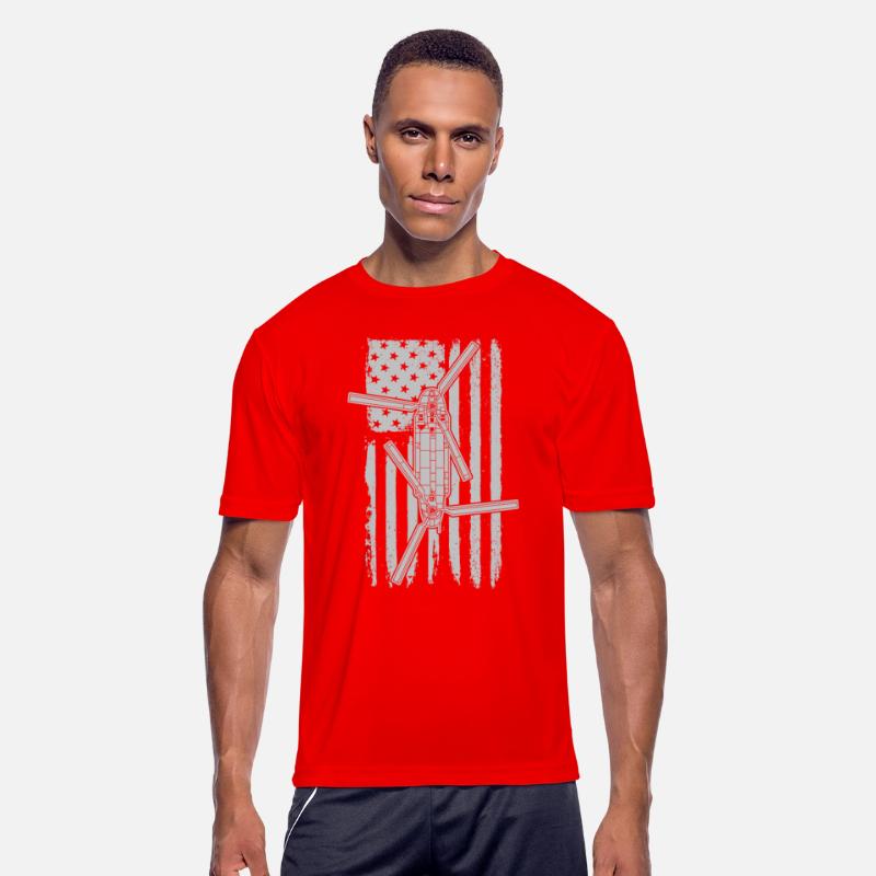 CH47 Chinook Military Helicopter American Flag