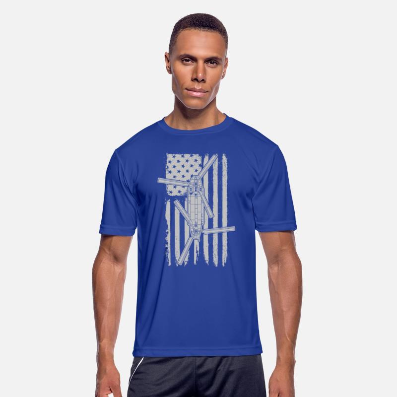 CH47 Chinook Military Helicopter American Flag