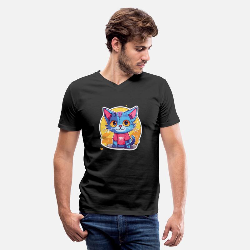 Cheerful Cat in Pixar Style T-Shirt Sticker