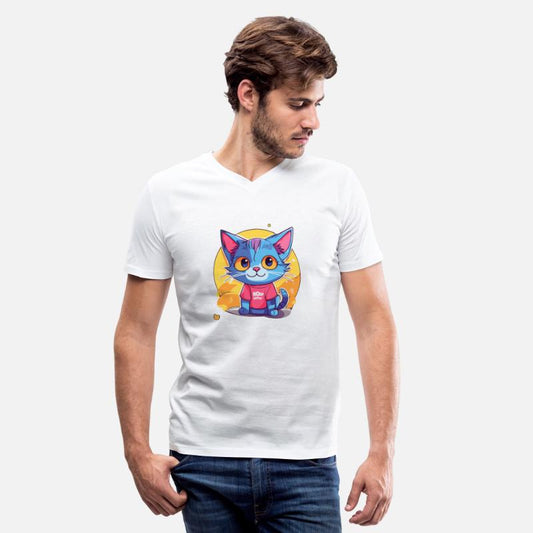 Cheerful Cat in Pixar Style T-Shirt Sticker