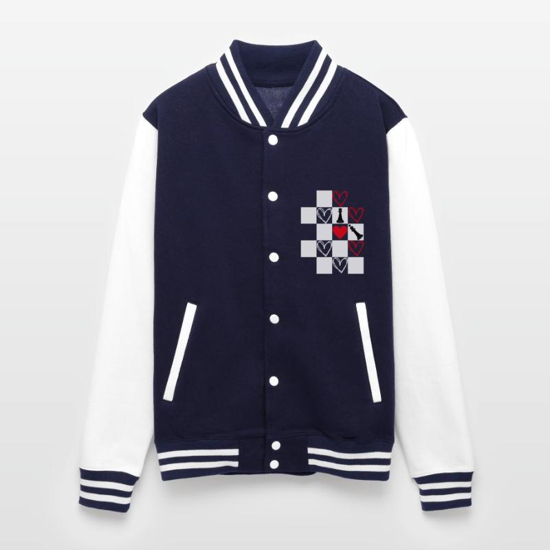 Chessboard Heart Valentines Day Black&White