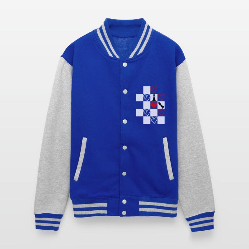 Chessboard Heart Valentines Day Black&White