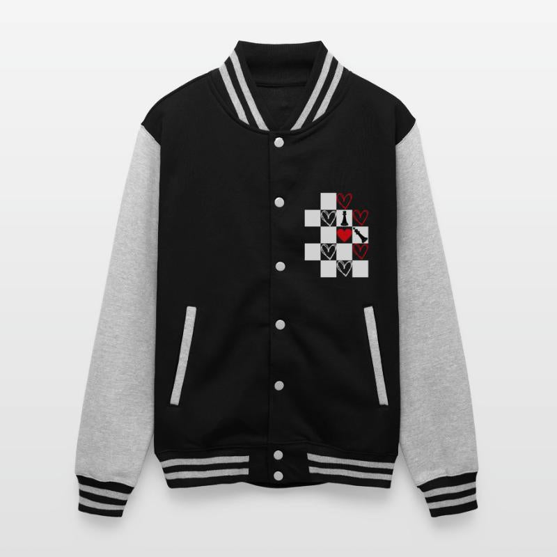 Chessboard Heart Valentines Day Black&White