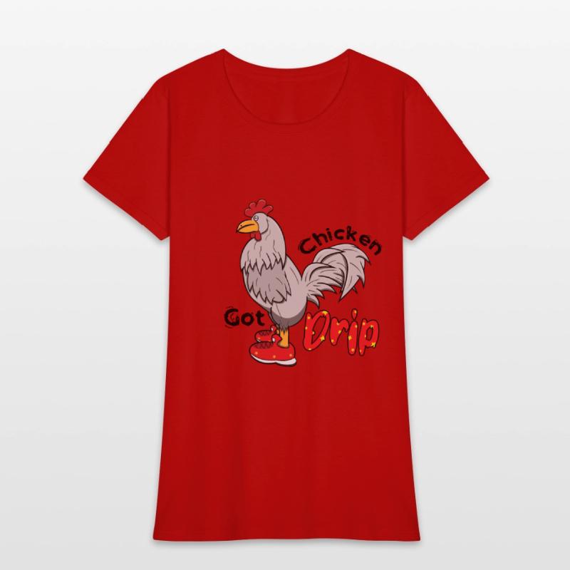 Chicken With Shoes White Red DRIP