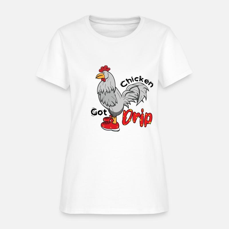 Chicken With Shoes White Red DRIP