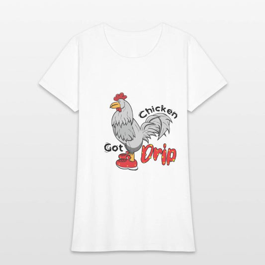 Chicken With Shoes White Red DRIP