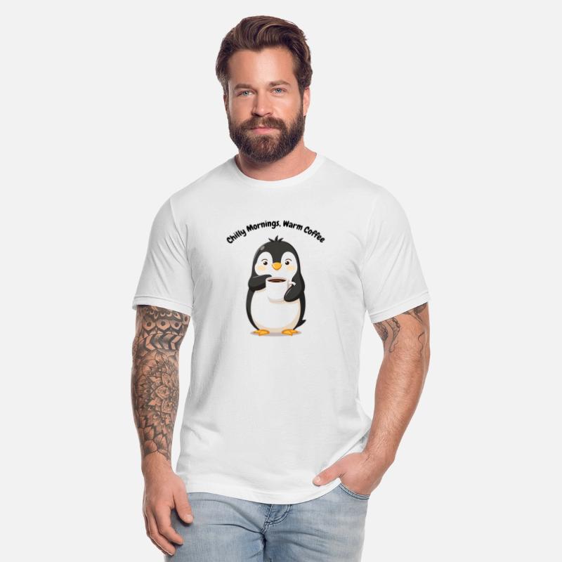 Chilly Mornings - Penguin & Warm Coffee Joy