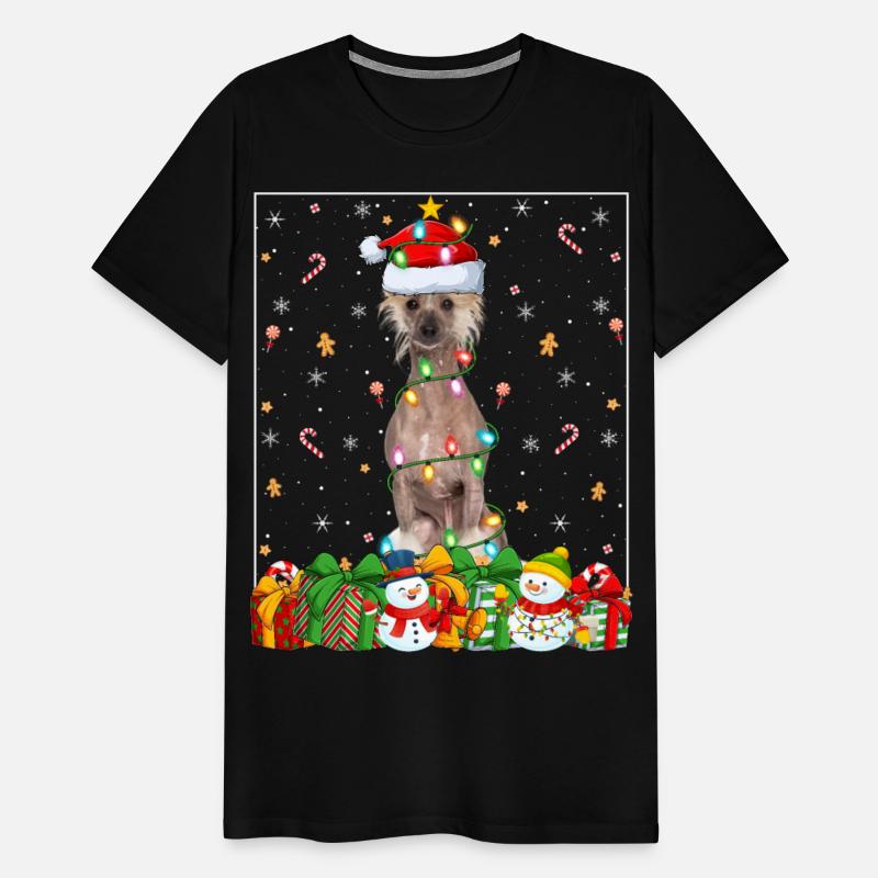 Chinese Crested Dog Christmas Lights