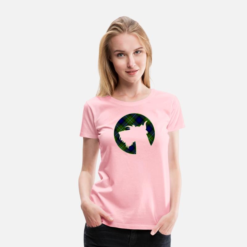 Clan Ferguson Tartan Scottie Dog Silhouette