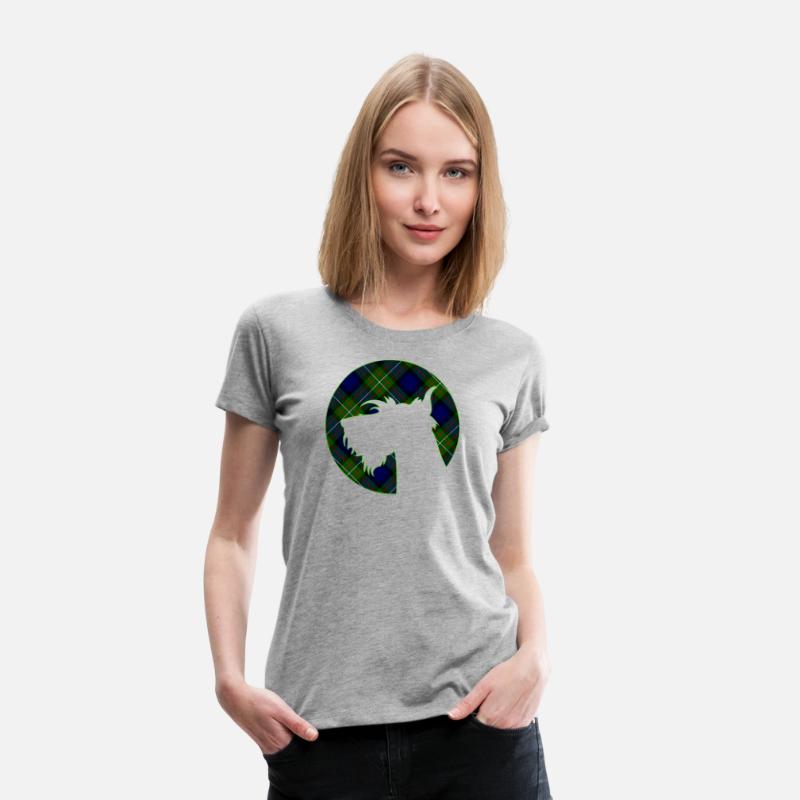 Clan Ferguson Tartan Scottie Dog Silhouette