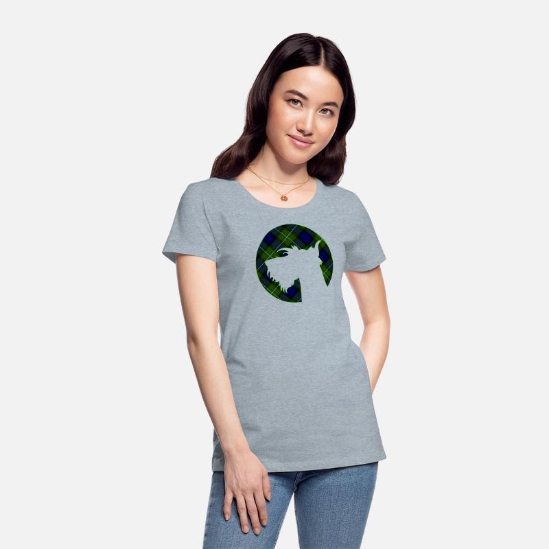 Clan Ferguson Tartan Scottie Dog Silhouette