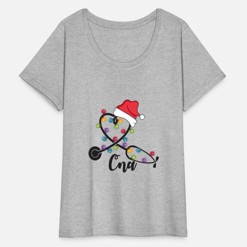 CNA Stethoscope Xmas Lights Santa