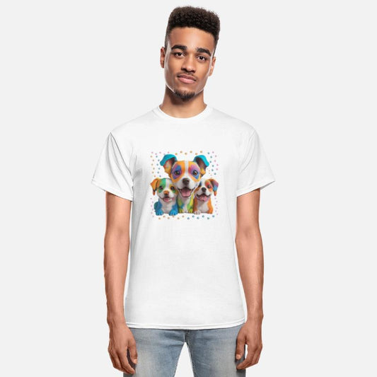 Colorful and Cute face Dog