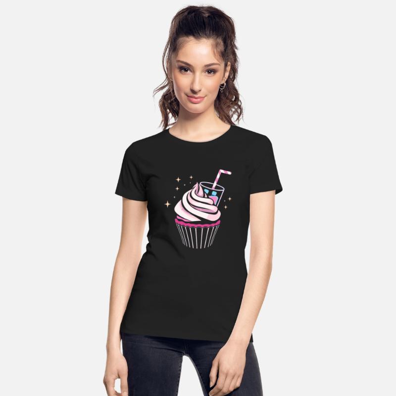 Colorful cupcake with swirling frosting topped