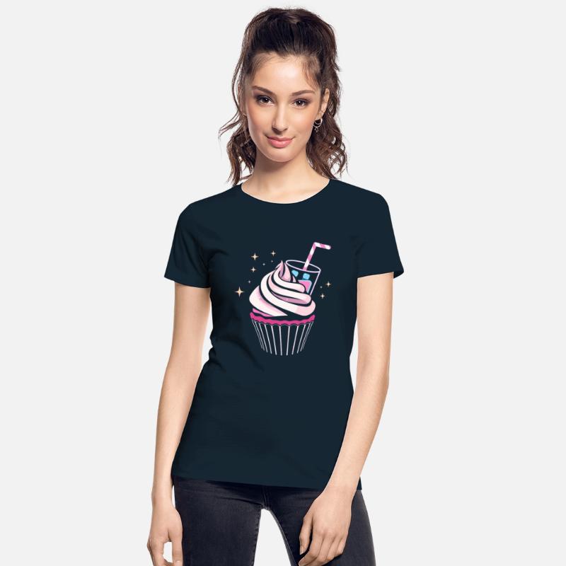 Colorful cupcake with swirling frosting topped