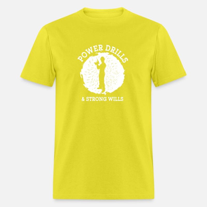 Construction worker power drills & strong wills