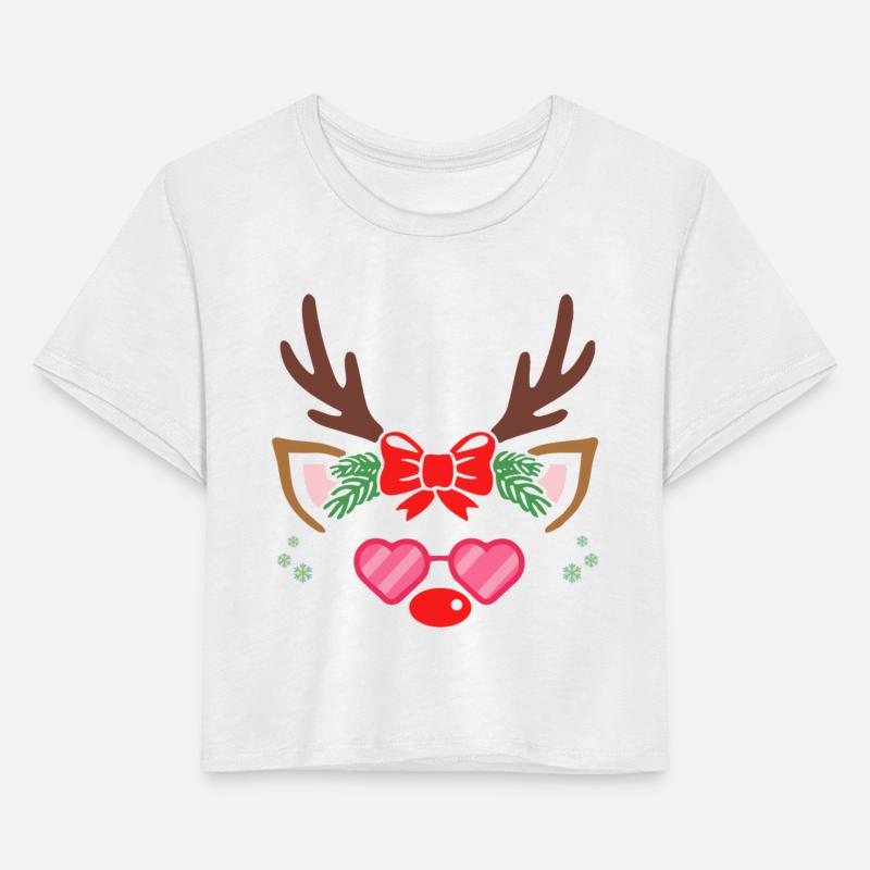 Cool Cute Reindeer Face Wearing Pink Sunglasses