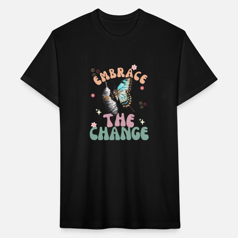 cool embrace the change aesthetic t shirt design