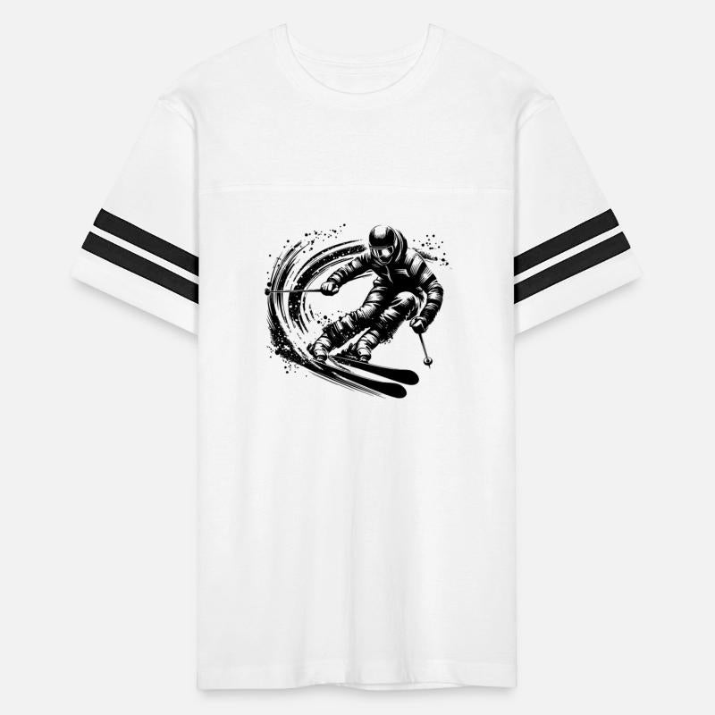 Cool Extreme Athlete On Skis In Motion