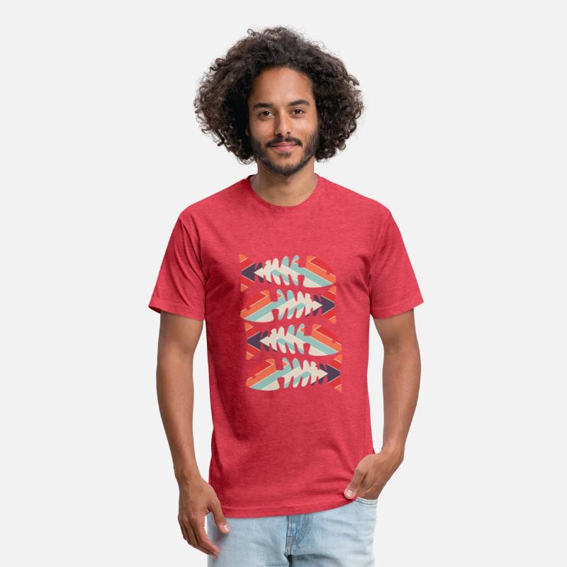 Cool fish design and geometric color pattern.