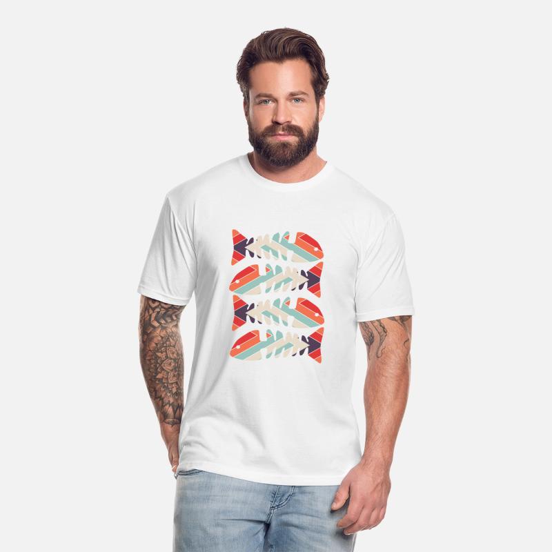 Cool fish design and geometric color pattern.