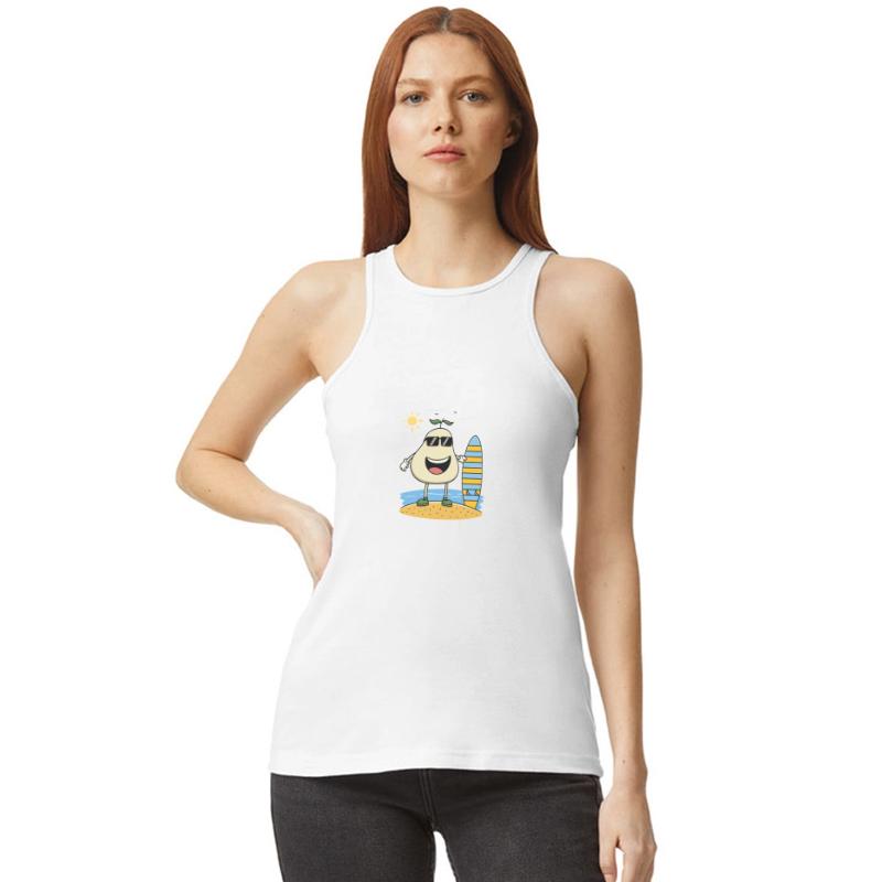 Cool Surfing Pear – Funny Summer Beach Cartoon Des