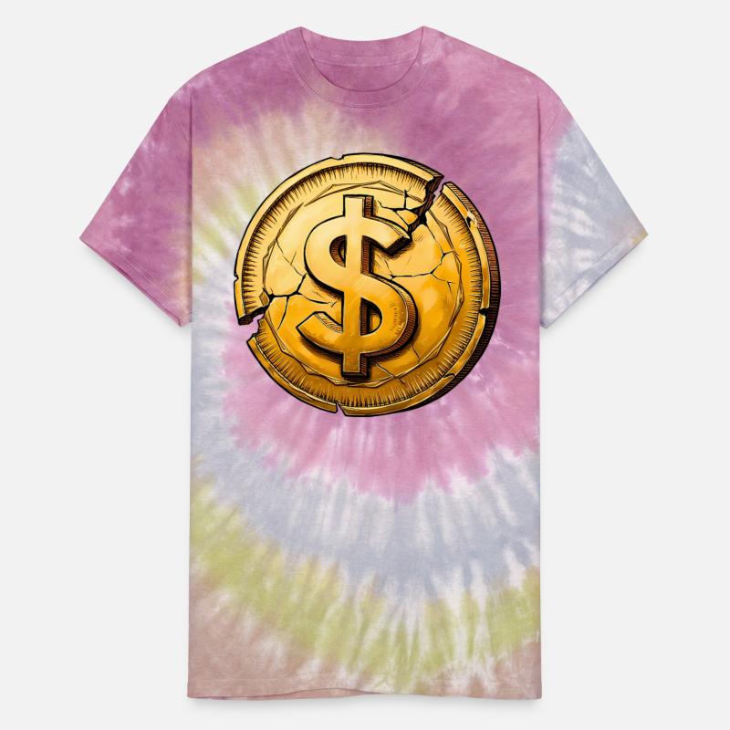 Cracked Dollar Coin Bankrupt America