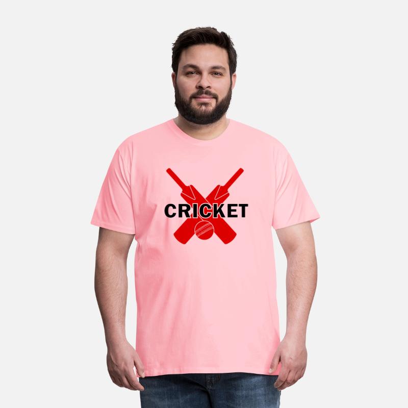 Cricket logo red black with bat and ball. Bat and